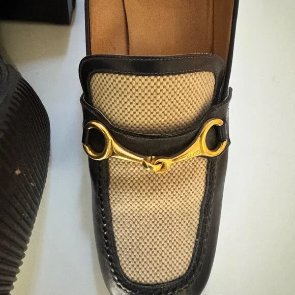 Céline Paris Horsebit/ Flat Mule Loafers - Picture 4 of 6